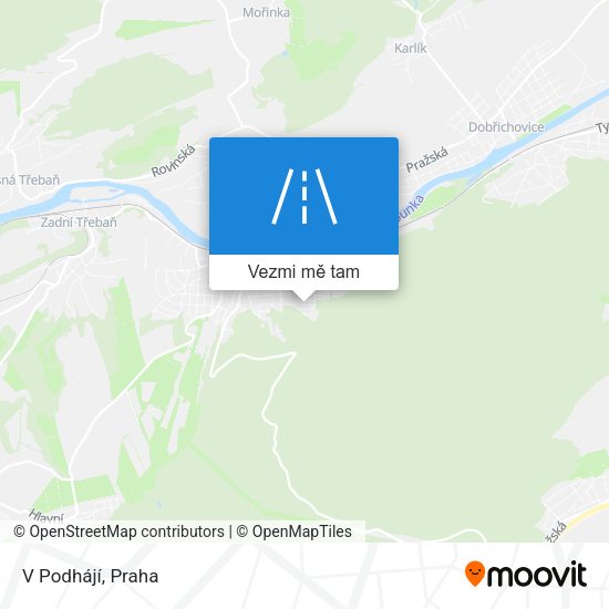 V Podhájí mapa