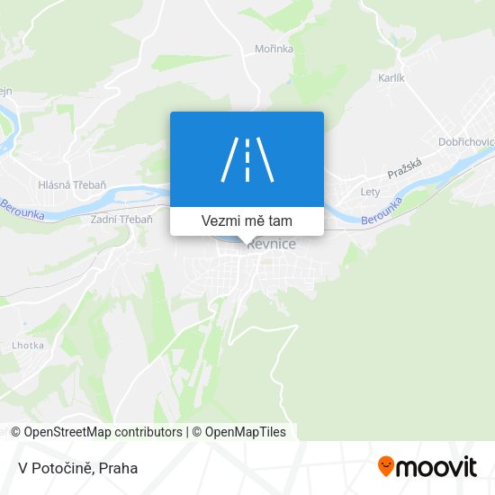 V Potočině mapa
