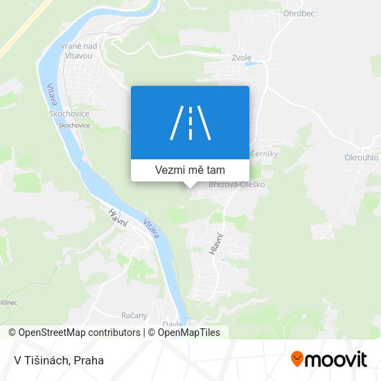 V Tišinách mapa