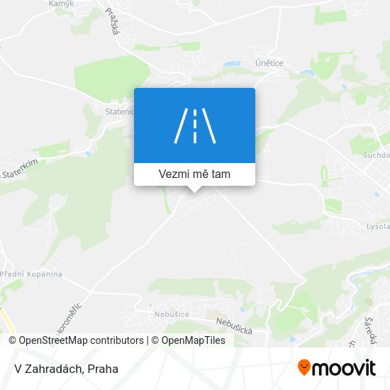 V Zahradách mapa