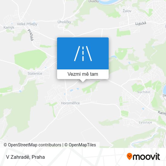 V Zahradě mapa