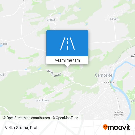Velká Strana mapa