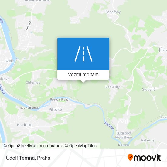 Údolí Temna mapa