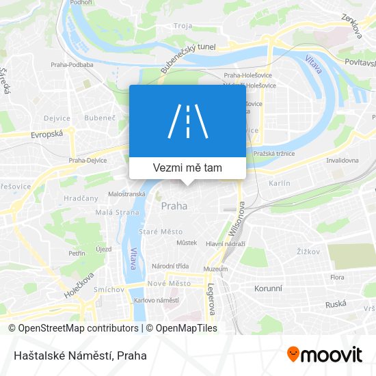 Haštalské Náměstí mapa