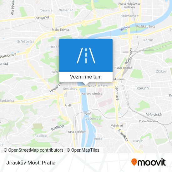 Jiráskův Most mapa