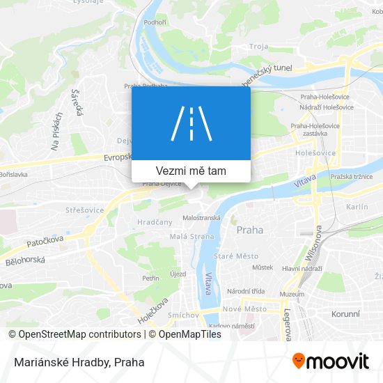 Mariánské Hradby mapa