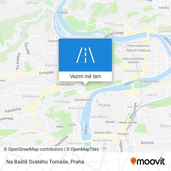 Na Baště Svatého Tomáše mapa