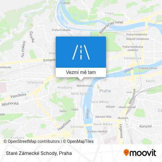 Staré Zámecké Schody mapa