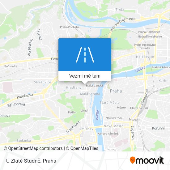U Zlaté Studně mapa