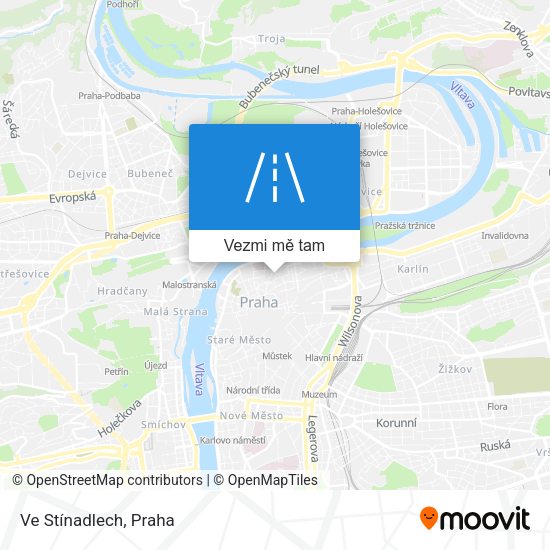 Ve Stínadlech mapa