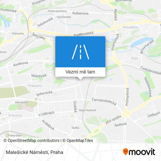 Malešické Náměstí mapa