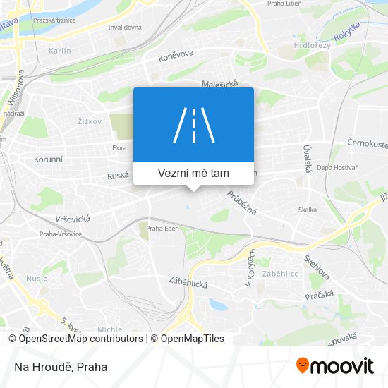Na Hroudě mapa