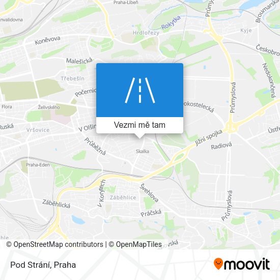 Pod Strání mapa