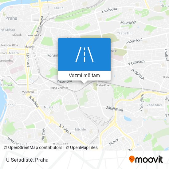 U Seřadiště mapa