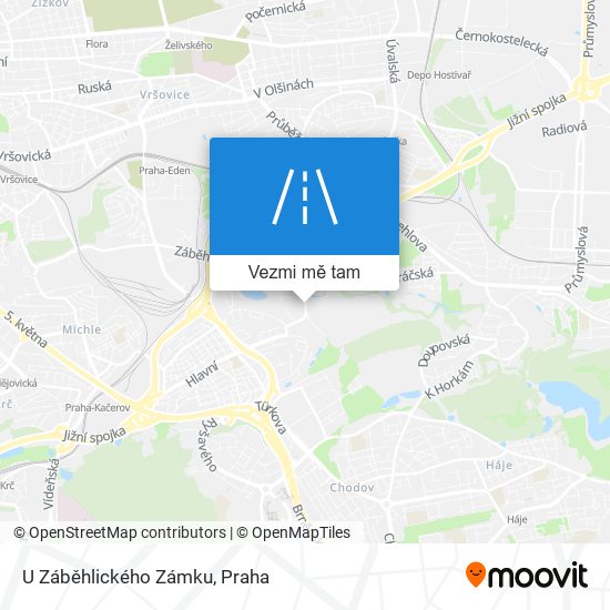 U Záběhlického Zámku mapa