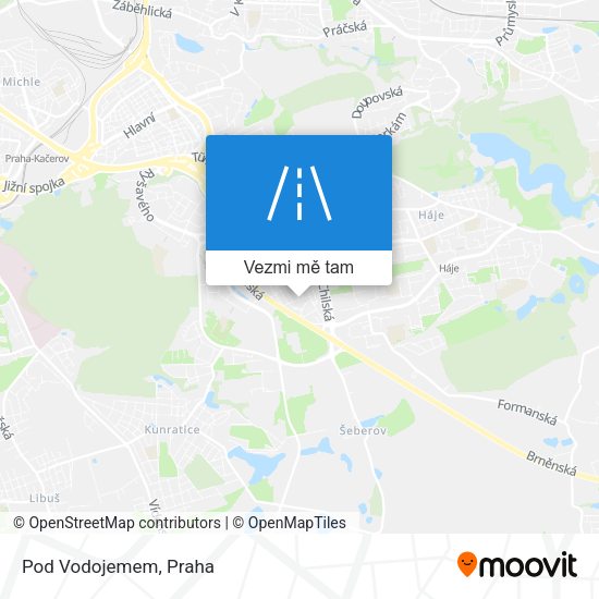 Pod Vodojemem mapa