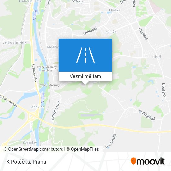 K Potůčku mapa