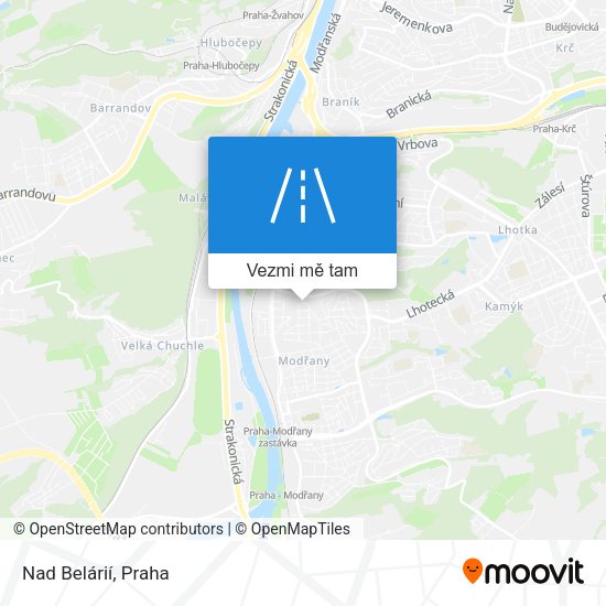 Nad Belárií mapa