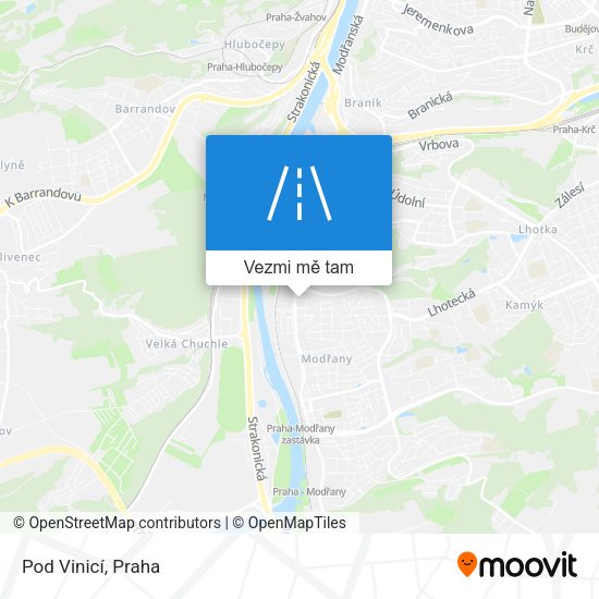 Pod Vinicí mapa