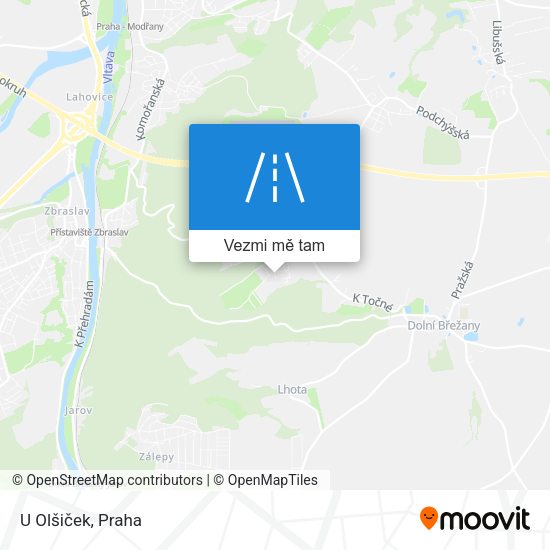 U Olšiček mapa