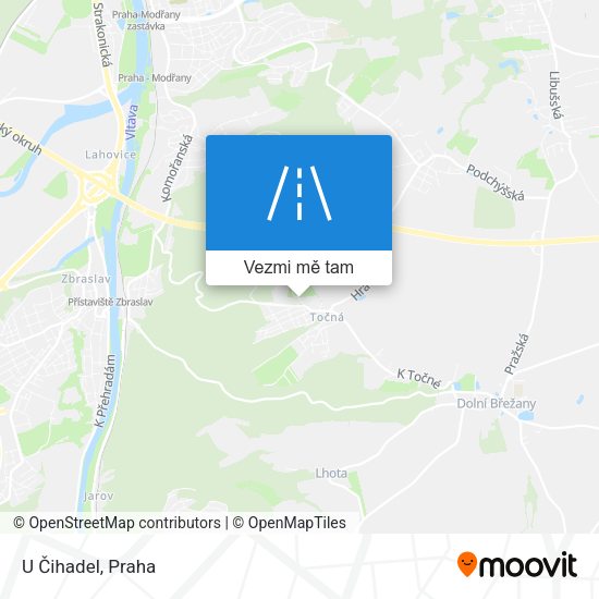 U Čihadel mapa