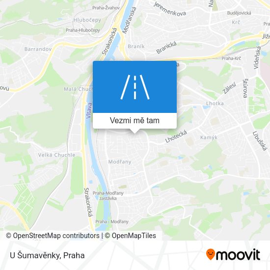 U Šumavěnky mapa