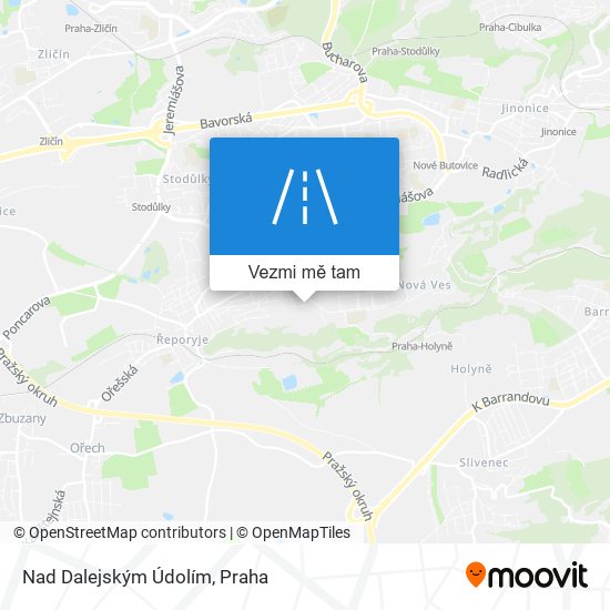 Nad Dalejským Údolím mapa