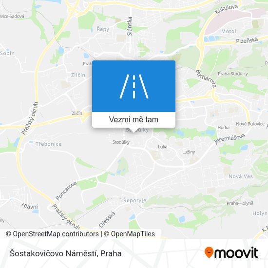 Šostakovičovo Náměstí mapa