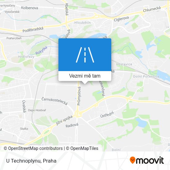 U Technoplynu mapa