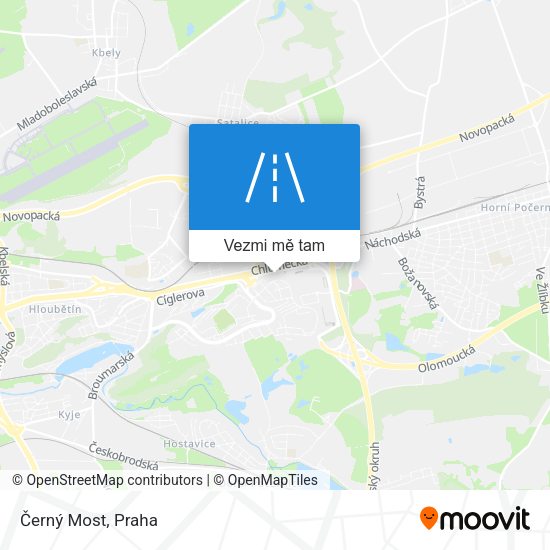 Černý Most mapa