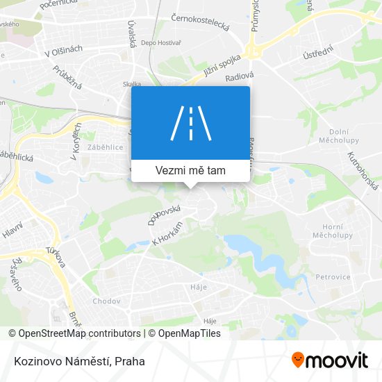 Kozinovo Náměstí mapa