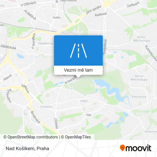 Nad Košíkem mapa