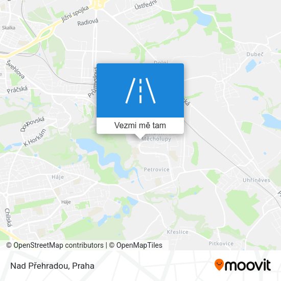Nad Přehradou mapa
