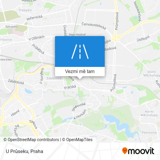 U Průseku mapa