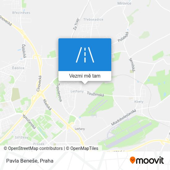 Pavla Beneše mapa