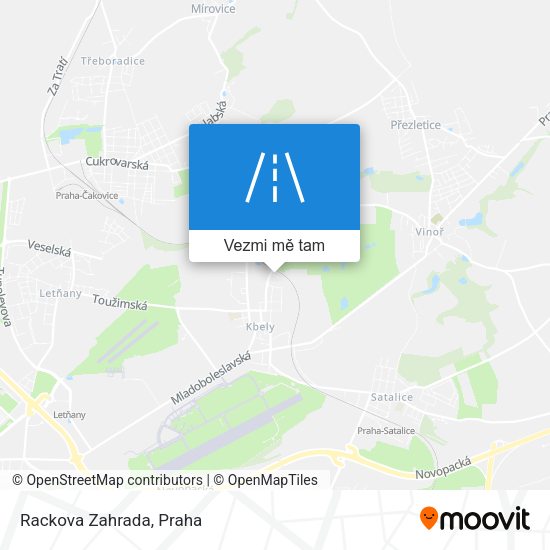 Rackova Zahrada mapa