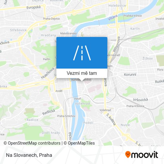 Na Slovanech mapa