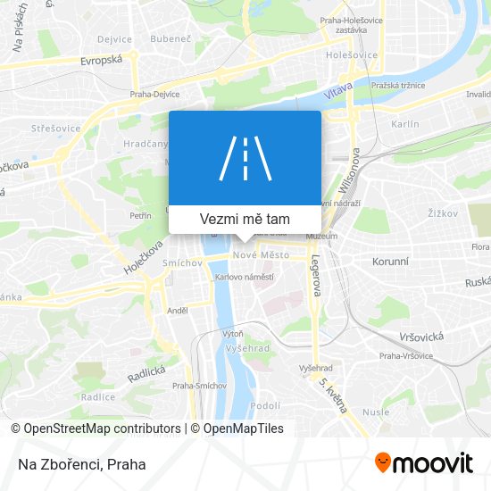 Na Zbořenci mapa