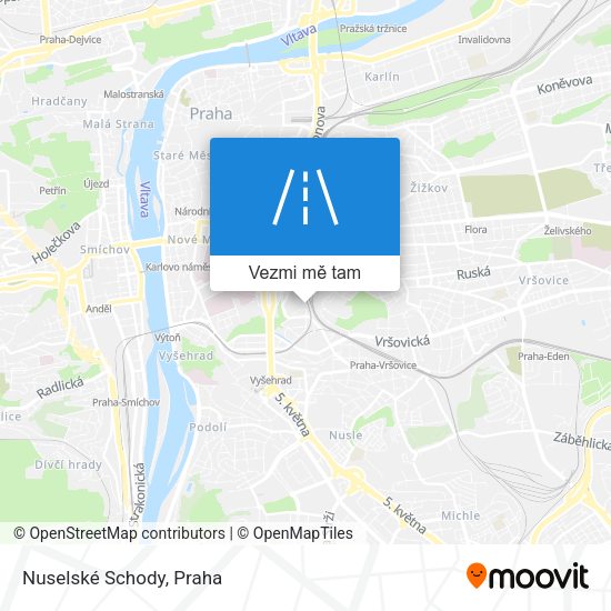 Nuselské Schody mapa