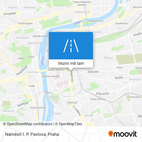Náměstí I. P. Pavlova mapa