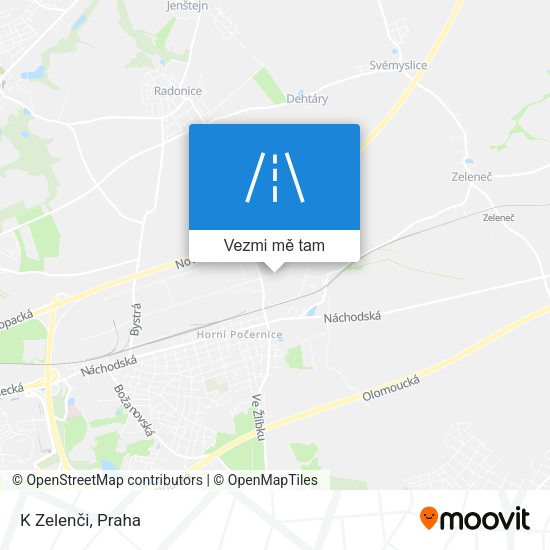 K Zelenči mapa