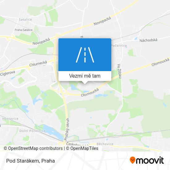 Pod Starákem mapa