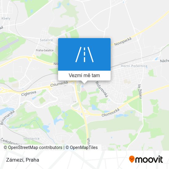 Zámezí mapa