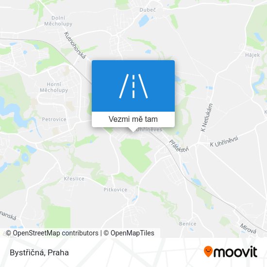 Bystřičná mapa