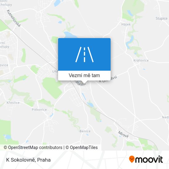 K Sokolovně mapa
