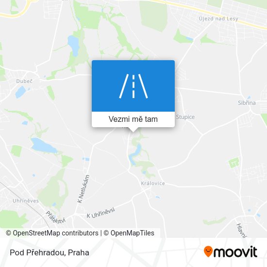 Pod Přehradou mapa