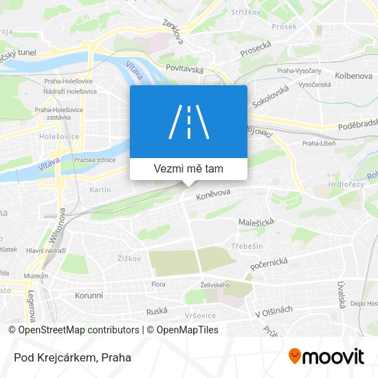 Pod Krejcárkem mapa