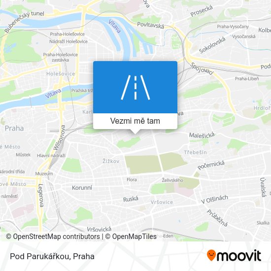 Pod Parukářkou mapa