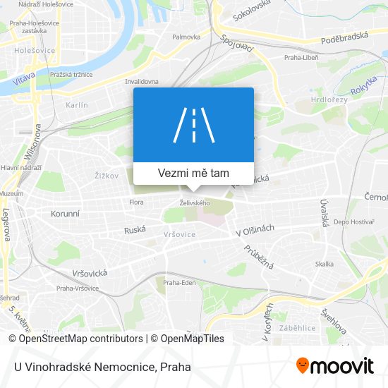 U Vinohradské Nemocnice mapa