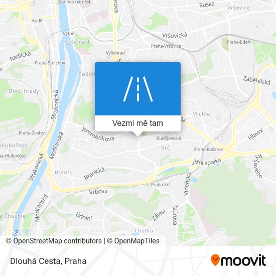 Dlouhá Cesta mapa